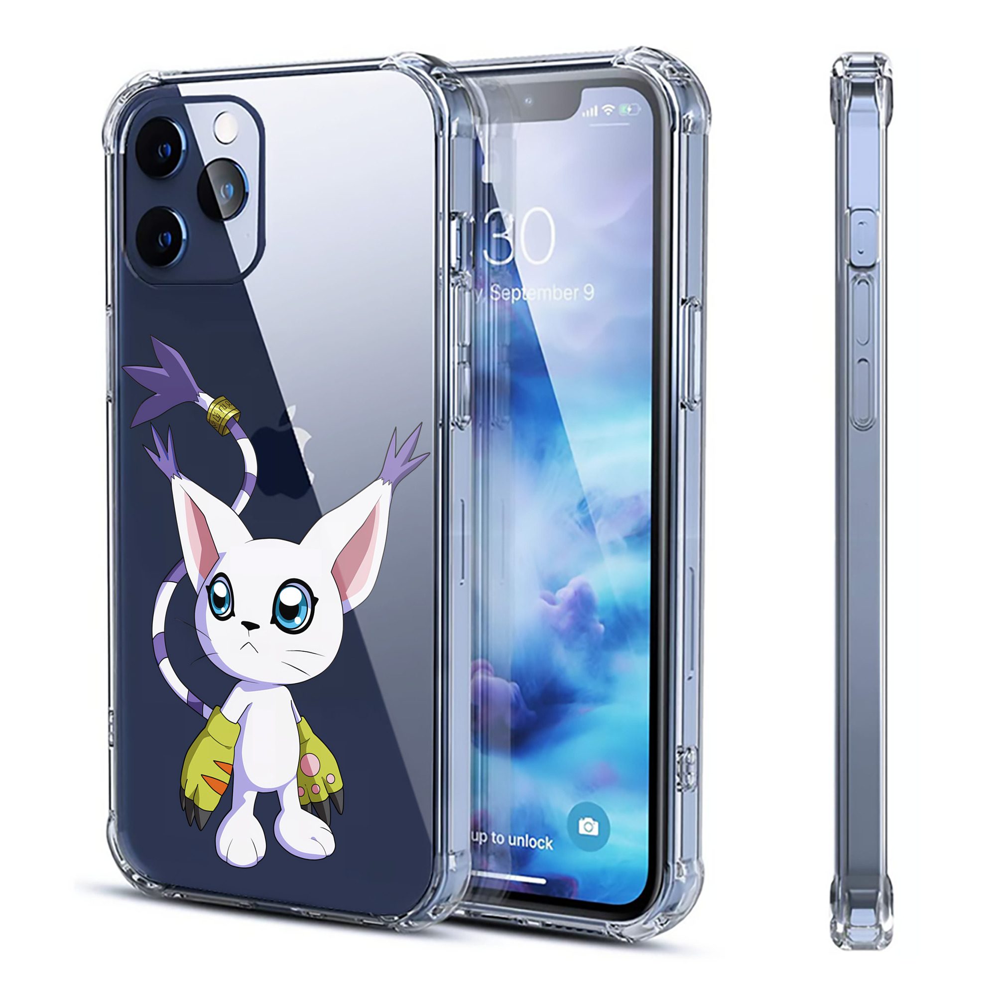 （画像用） Digimon デジタルモンスター/デジモン 【iPhone 12シリーズ対応】透明スマホケース（クリアソフトケース）